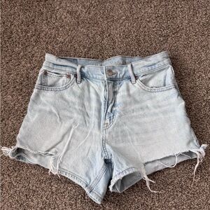 American Eagle Outfitters Light Blue High-Rise Denim Shorts